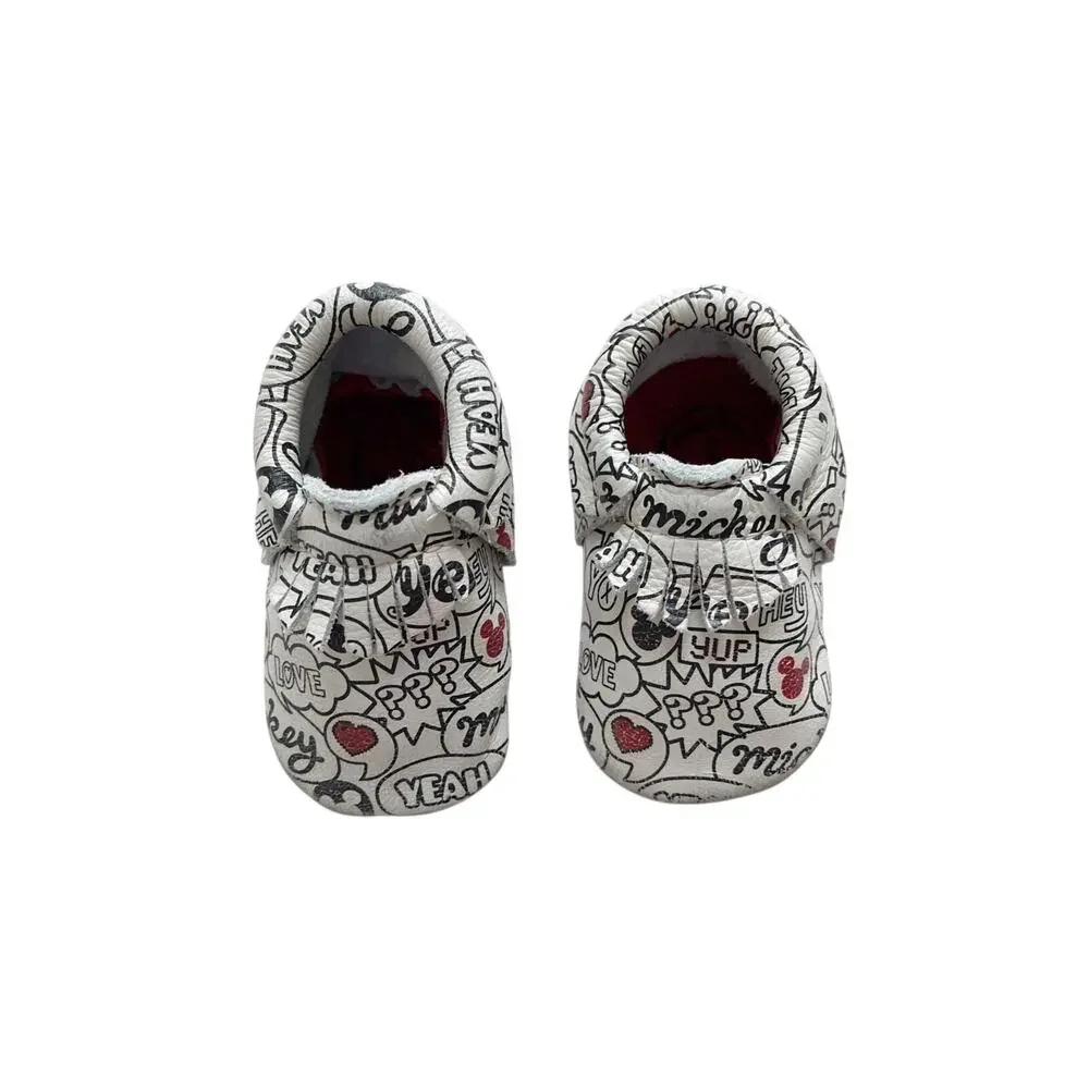 Freshly Picked + Disney Yep, Yup, Yeah Mickey Moccasins Size 2